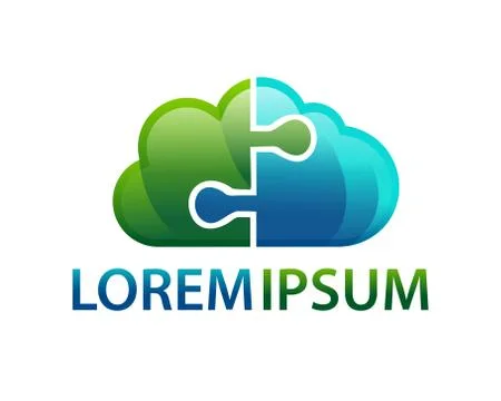 Connected cloud illustration Stock Illustration