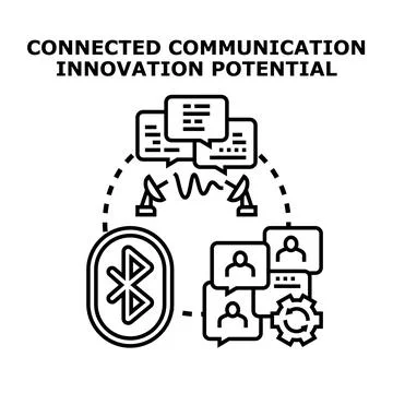 Connected communication innovation potential vector concept Stock Illustration