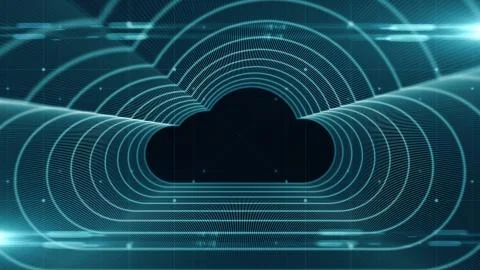 Connected communications network infrastructure cloud mobile big data Stock Illustration