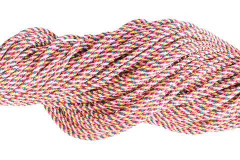 Connected concept , Different ropes  isolate on white with clipping path Stock Photos