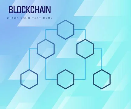 Connected data design concept. Tech blockchain company brand mark illustratio Stock Illustration