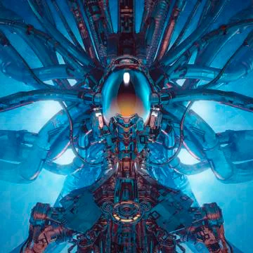 Connected to the data stream Stock Illustration