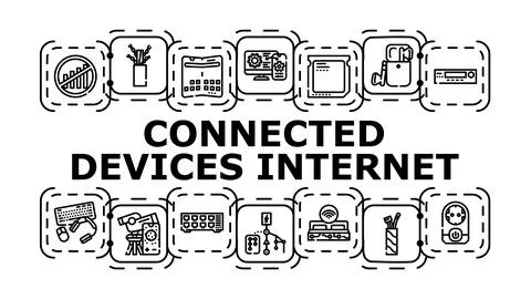 Connected devices internet concept icon vector illustration Stock Illustration