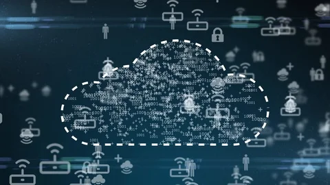 Connected devices Internet of things (IoT) cloud computing data network Stock Footage 102683412