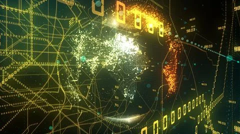 Connected devices Internet of things (IoT) cloud computing big data network  Stock Illustration