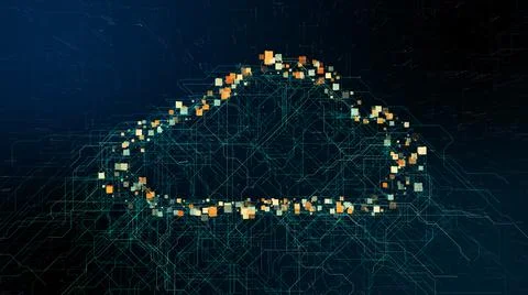 Connected devices Internet of things (IoT) cloud computing big data network  Stock Illustration