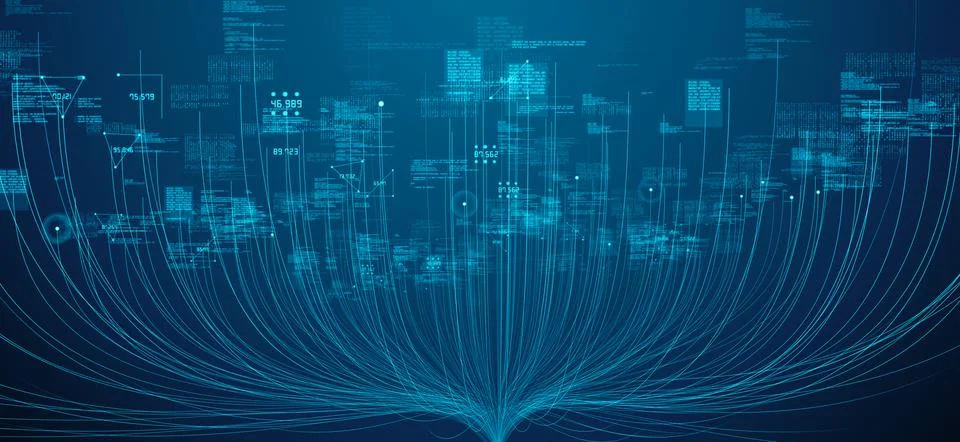 Connected devices Internet of things (IoT) cloud computing big data network  Stock Illustration