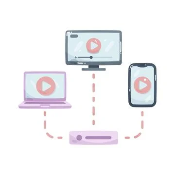 Connected devices media streaming Illustration