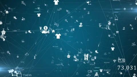 Connected devices using cloud computing networks for Internet of things IOT Stock Footage 126016784