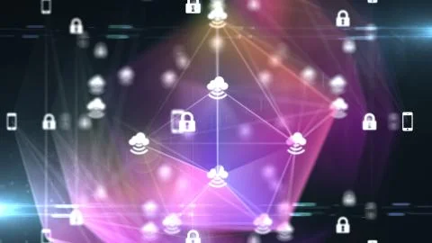 Connected devices using cloud computing networks for Internet of things IOT Stock Illustration