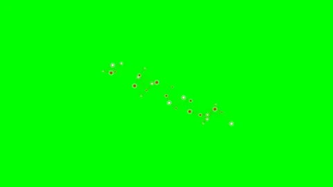 Connected digital nodes forming a glowing network on a chroma green screen Stock Footage 340903234
