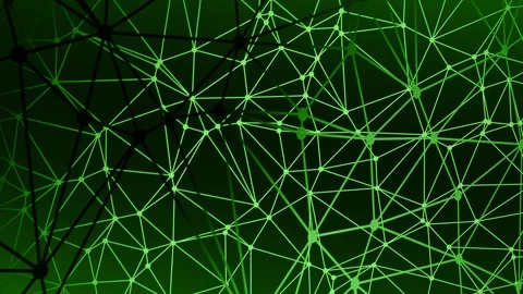 Connected dots algorithm, science technology background 4k Stock Footage 114275330