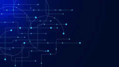 Connected dots and lines for big data visualization Illustrazione stock