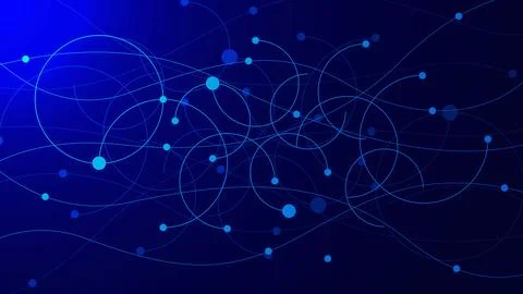 Connected dots and lines for networking, global communication technology イラスト素材