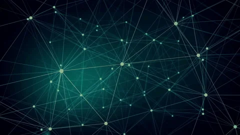 Connected dots digital animation Stock Footage 136840068