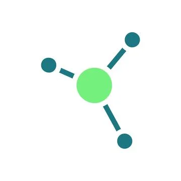 Connected Dots Illustration Simple Vector Art Illustrazione stock