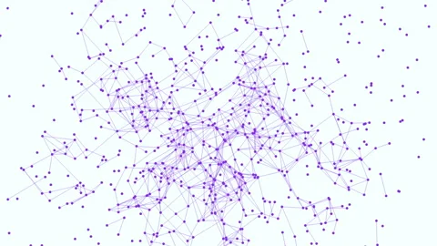 Connected dots a network of interconnected grid pattern in image Stock Footage 281904060
