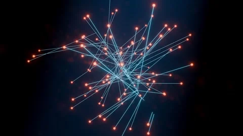 Connected dots, polygon, plexus, network. Stock Footage 300038199
