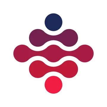 Connected dots in a shape of rhombus Stock Illustration