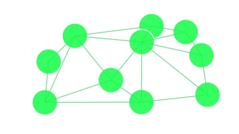Connected dots showing network. Stock Footage 71611581