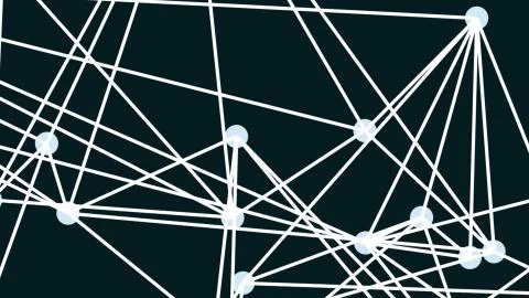 Connected dots showing network Stockillustratie