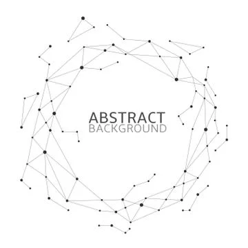 Connected dots sphere Stock Illustration