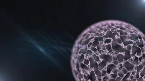 Connected dots wireless communication network over abstract planet on space Illustrazione stock