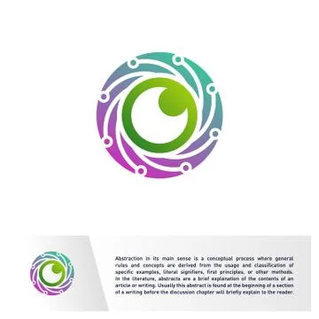Connected Eye Logo design vector template. Technology Spiral Vision, Vortex,  Stockillustratie
