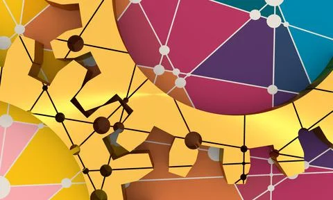 Connected Gears. Teamwork concept Stock Illustration