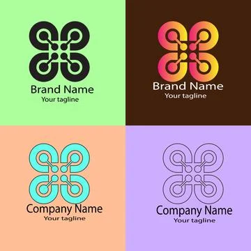 Connected Growth Logo Illustrazione stock