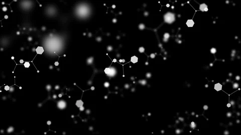 connected hexagonal particles moving on ... | Stock Video | Pond5