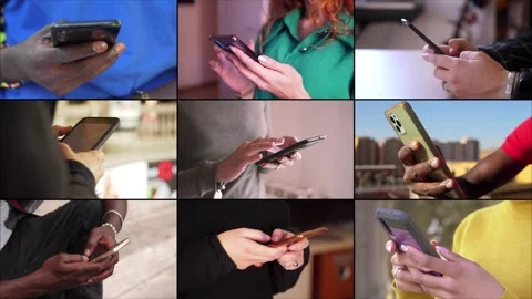 Connected Horizons: A Multitask Split-Screen Video stock 267826997