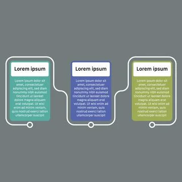 Connected infographic layout with linked steps and modern design Stock Illustration