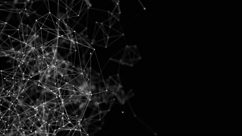 Connected line and dots Stock Footage 100640331
