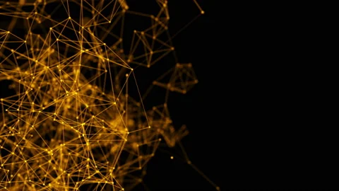 Connected line and dots Stock Footage 100678680