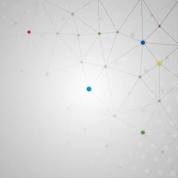 Connected lines and dots background Stock Illustration
