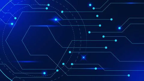 Connected lines and dots. Big data visualization Stock Illustration
