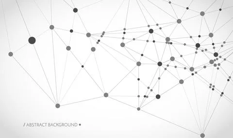 Connected Lines and dots. Network sign Stock Illustration