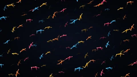 Connected Lines &amp; Dots Plexus Loop - Abstract Network Tech Background Stock Footage 341563865