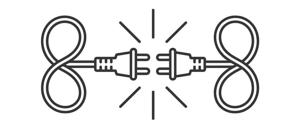 Connected Link Icon  Abstract Network Connection Symbol Design 스톡 일러스트