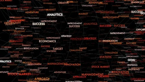 Connected management keywords Stock Footage 77129860