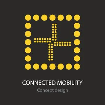Connected mobility icon Stock Illustration