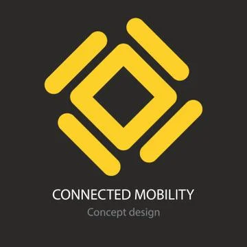 Connected mobility icon Stock Illustration