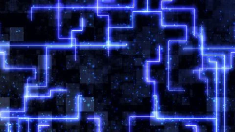 Connected Network Data Transfer and Fiber Optic Light Beams Flow イラスト素材