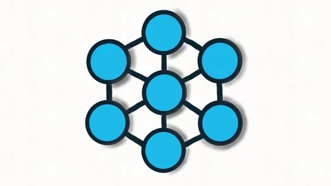 Connected Network Nodes Digital Communication Technology Animation Stock Footage 342018058