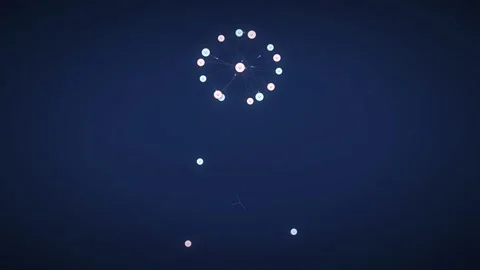 Connected Network Nodes In Digital Sphere Stock Footage 344382837