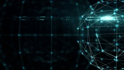 Connected network nodes Internet of things IOT cloud computing 3D render Stock Footage 101667943