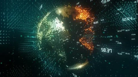 Connected network nodes Internet of things IOT cloud computing big data  Illustrazione stock