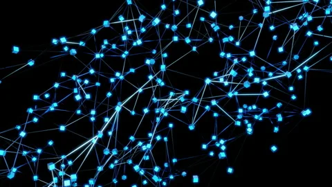 Connected network nodes spreading out and multiplying Stock Footage 139053247