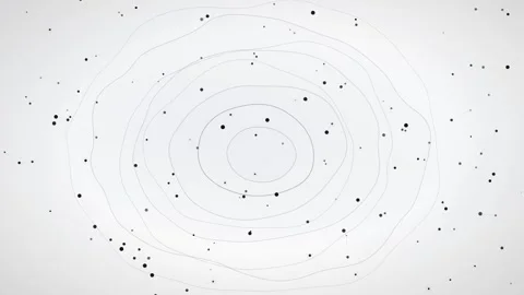 Connected Network Structure Gray Background Stock Footage 344531183